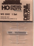 Detail Associates 3302 HO Scale Window Set Athearn Baldwin S-12 