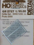 Detail Associates 2727 Air Grilles - EMD Early For Proto 2000 SW9/1200 HO Scale 