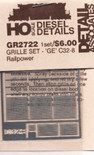 Detail Associates 2722 Air Grilles - GE C32-8/C44-9 HO Scale 