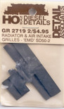 Detail Associates 2719 Radiator Grilles - SD40-2 Radiators & Air Intake Grilles pkg(2) HO Scale 