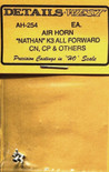 Details West 254 Nathan Air Horns K3 w/All Bells Forward (Brass) HO Scale