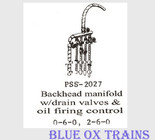 Precision Scale Co PSC 2027 Backhead Manifold Drain Valves 0-6-0 2-6-0