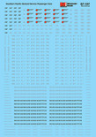 Microscale Decal 87-107 Southern Pacific SP Passenger Car - General Service Cars with Grey Lettering 