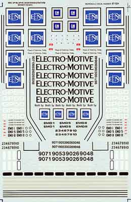 Microscale Decal 87-524 EMD Diesels-"Diesel - Demonstrator - GP59, GP60 Oakway Leasing" 