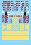 Microscale Decal 87-533 Wisconsin Central Diesels (1987-2001)-Diesel 