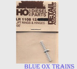 Detail Associates 1108 Lift Rings GE w/Hinges pkg(12) Ho Scale