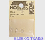 Detail Associates 1709 Clear Classification Lights pkg(12) 7" (.080") Diameter Diameter Ho Scale