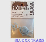 Detail Associates 2005 Cooling Fan Q-Type 48" pkg(1) Ho Scale