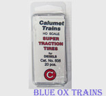 Calumet 505 Super Traction Tires for Diesels 20 pcs HO Scale
