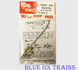 Cal Scale 268 Steam Loco Throttles Front End w/Rods & Guides (Brass Castings) Ho Scale