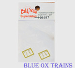 Cal Scale 517 Windshield Wipers 2 Pair Single Arm Style (Brass) Ho Scale