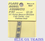 Plano Model 183 Rotary Beacon Light Bracket - Cab Center - Low Ho Scale Ho Scale
