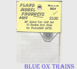 Plano Model 469 48" Spiral Fan Grilles 10 Radial Arm Style for Proto 2000 GP30 (Photo-Etched Metal) Ho Scale