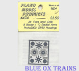 Plano Model 474 36" Fans & Grilles (2) Designed to fit the Proto2000 GP30 Ho Scale