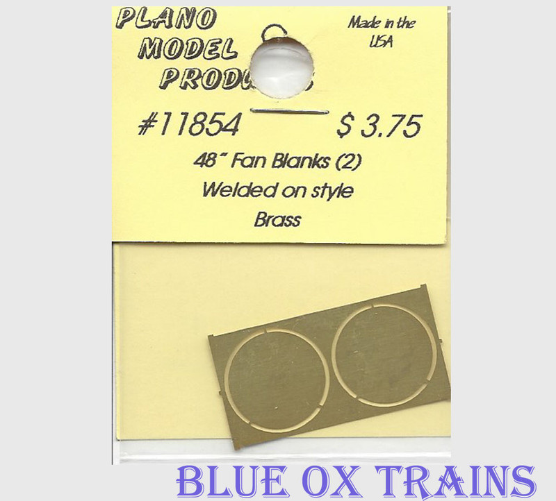 Plano Model 11854 48" Fan Blanks, Weld on Style Ho Scale