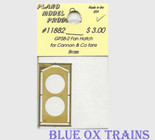 Plano Model 11882 Fan Hatch for Cannon Thin Wall Fans (Brass) For GP38-2 Ho Scale