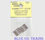 Plano Model 12005 Coupler Cut Bars Sliding Style #1 (Phosphor Bronze) 3 Sets Ho Scale