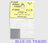 Plano Model 14652 Stainless Steel Lift Rings pkg(48) 2-3/4 x 1-1/2" Ho Scale