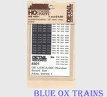 Detail Associates 4501 Numberboard Set GE U33C (Fits Atlas Series 1) HO Scale 