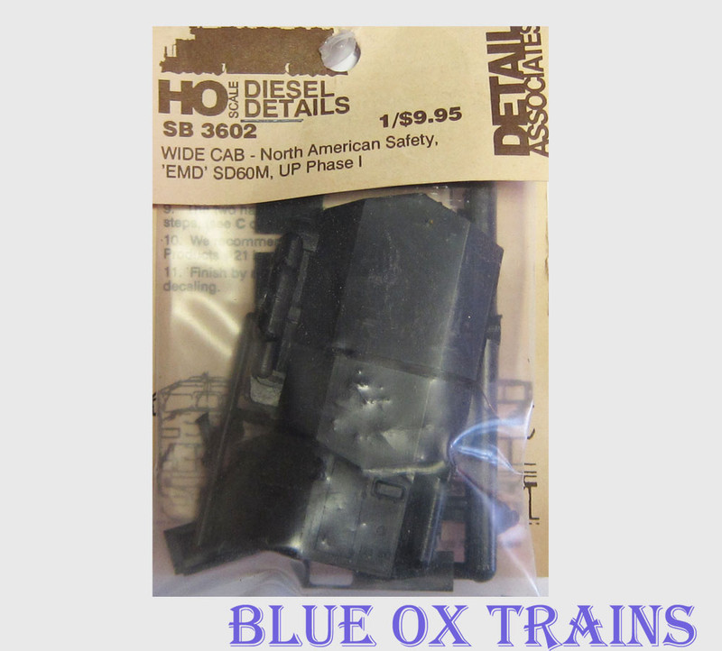 Detail Associates 3602 Wide Cab North American Safety EMD SD60M UP Phase I HO Scale 