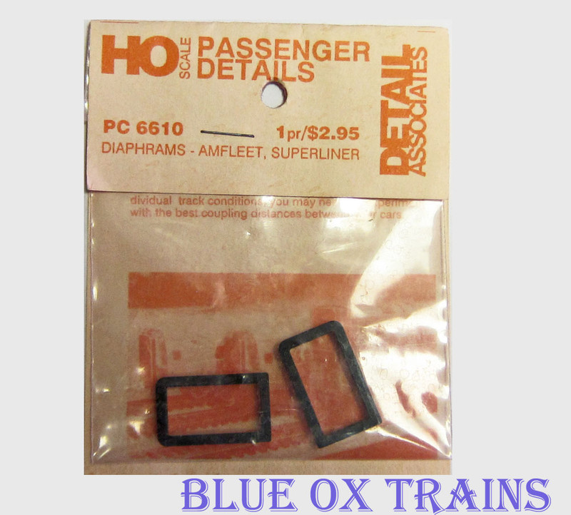 Detail Associates 6610 Diaphrams Amfleet Superliner HO Scale 