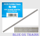 Peco HO SL-100 Code 100 36" Nickel Silver Flex Track Wood Ties (25 Pieces) SL100