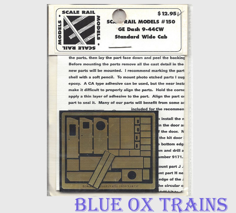 Scale Rail Models 150 GE Dash 9-44CW Standard Wiide Cab Brass Kit HO Scale 