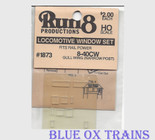 Run8 1873 Window Set - 8-40CW Gullwing Narrow Post Rail Power Kit HO Scale 