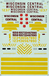 Microscale Decal 87-543 Wisconsin Central WC Diesels - Switcher HO Scale