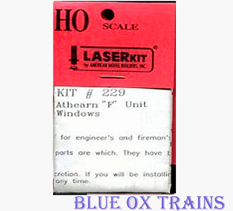 American Model Builders AMB 229 Pre-Masked Laser-Cut Acrylic Glazing Window Sets Athearn F Units - Fits Openings on Model (Semi-Scale) HO Scale