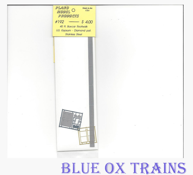 Plano Model 192 40' Box Car Walkway (Photo-Etched Metal) US Gypsum Diamond Pattern Ho Scale