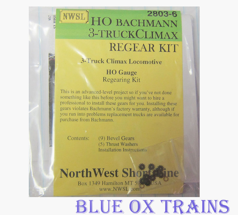 NWSL #2803-6 HO Scale Bachmann 3-truck CLIMAX Upgrade Bevel Gears Kit
