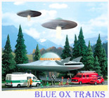 Busch 1010 HO UFO Flying Saucer - Kit With Working Lights & 5 Alien Figures