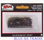 Atlas 2540 Track Nails Number 19, 1/2" long, round head, black oxidized steel. 