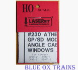 American Model Builders AMB 230 Pre-Masked Laser-Cut Acrylic Glazing Window Sets Athearn GP/SD Locomotives 
