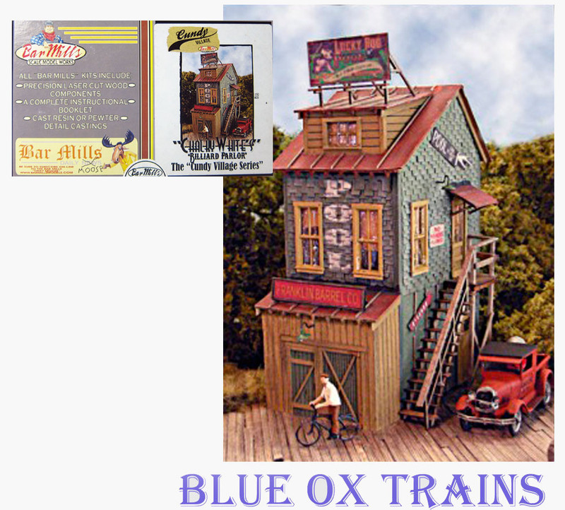 Bar Mills 1140 HO Chalky White's Billard/Pool Hall Laser-Cut Wood Kit