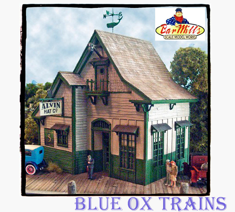 Bar Mills HO Alvin Hat Co Laser-Cut Cundy Village Series Wood Kit