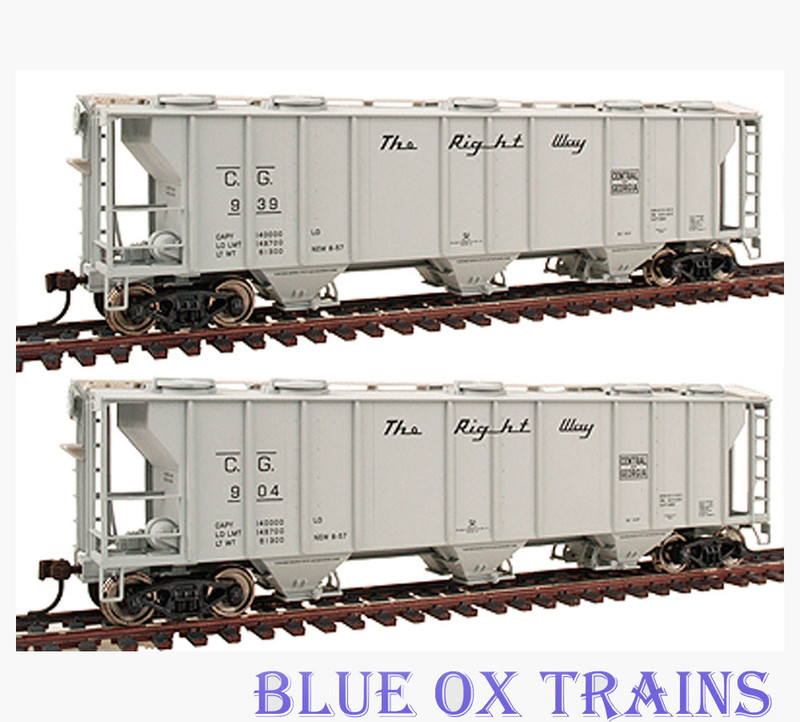 Walthers HO Scale 932-27967 Central of Georgia PS2 2893 Covered Hopper 2 Pack COG 939 904 