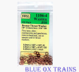 NWSL 1106-4 Thrust Washers 1/8" Inside Diameter, 3/16" Outside Diameter, .010" Thickness, Bronze Metal