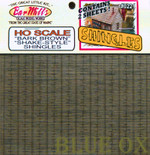 BAR MILLS 221 HO Scale Shake Shingles Bark Brown Laser Cut