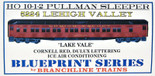 Branchline HO 10-1-2 Pullman Lehigh Valley Lake Vale LV Kit 5224