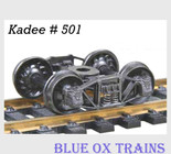 Kadee 501 HO Scale Arch Bar Trucks 33'" Ribbed Back Wheel Sets 
