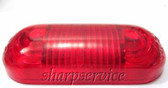 2x Red Oval Signal Light Lenses 4" long x 1-1/2"wide KD LS 306/3066-061 R NEW
