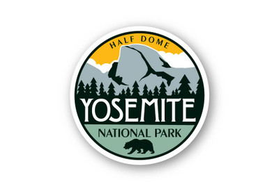 Half Dome Yosemite Sticker | Mountain Graphics | Free Shipping