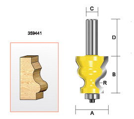 Kempston 359441 - Specialty Molding Bit, 1-3/8" x 1-1/2"