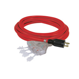 King Canada K-L1430-25-4T - 25 ft. Generator Extension cord with quad tap
