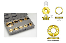 Kempston 99006 - 9 pcs Brass Template Guide Kit without Adapter