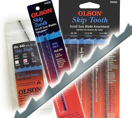 Olson 44300 - Scroll Saw Blades, 5" Skip Tooth, 20 TPI