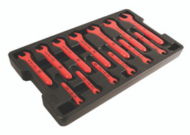 Wiha 20196 - Insulated Open End MM Wrench Tray Set