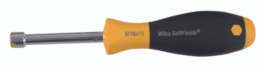 Wiha 34343 Nut Driver Hollow Shaft with SoftFinish Handle Inch 1/2" 